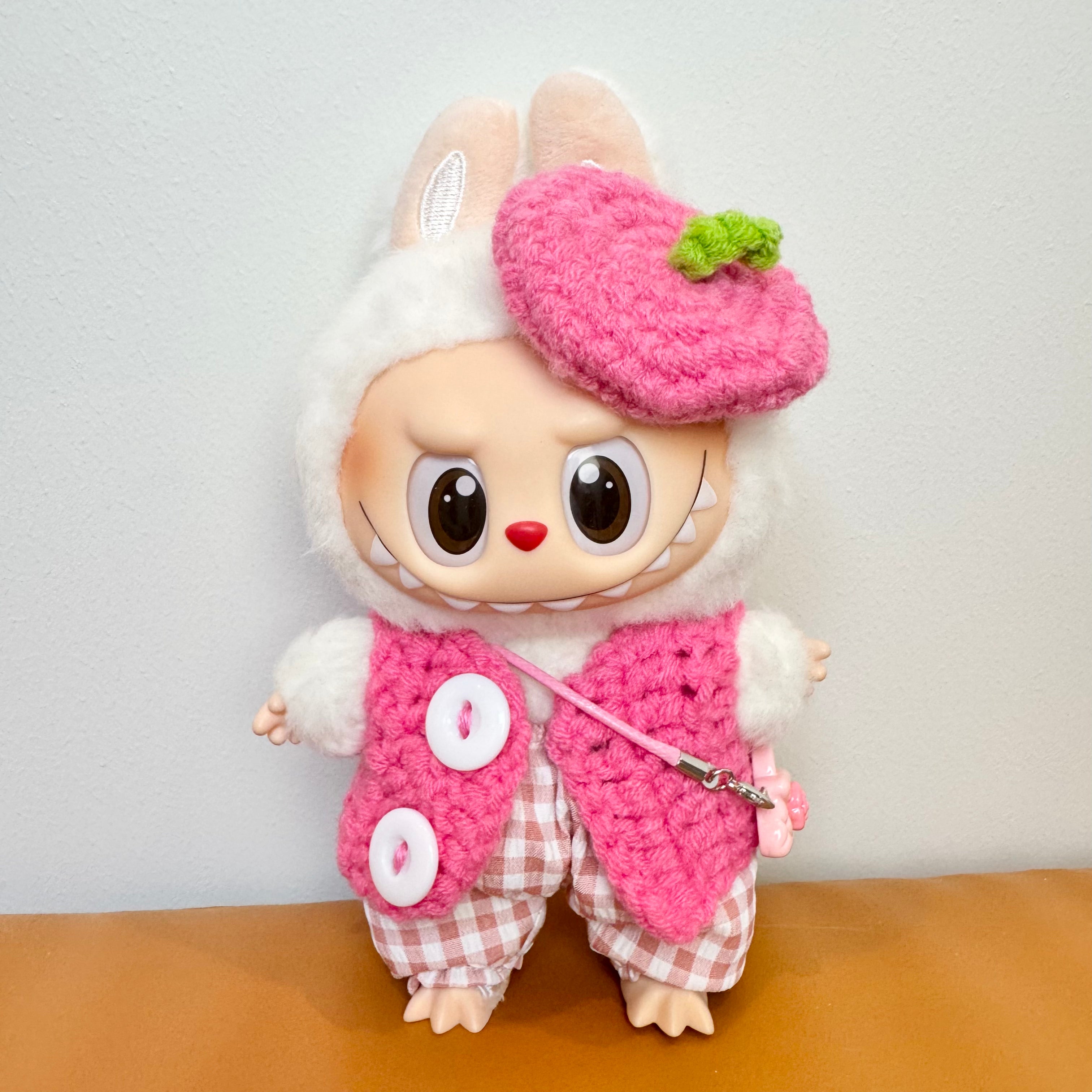 Clothes for Labubu- Sweet Strawberry Picnic Set Doll Outfit