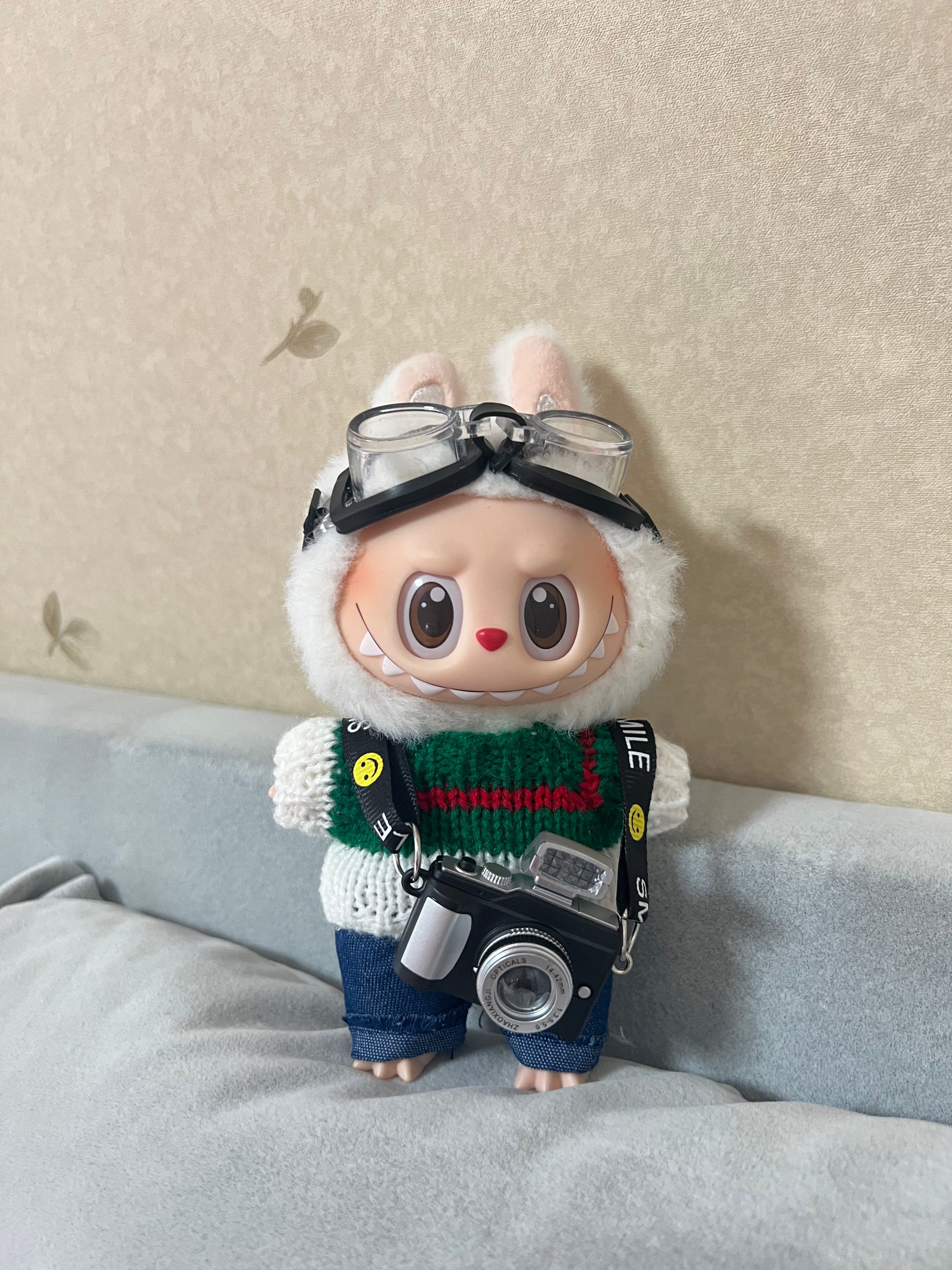 Doll Clothes - Retro Traveler Set with Camera Charm Doll Outfit