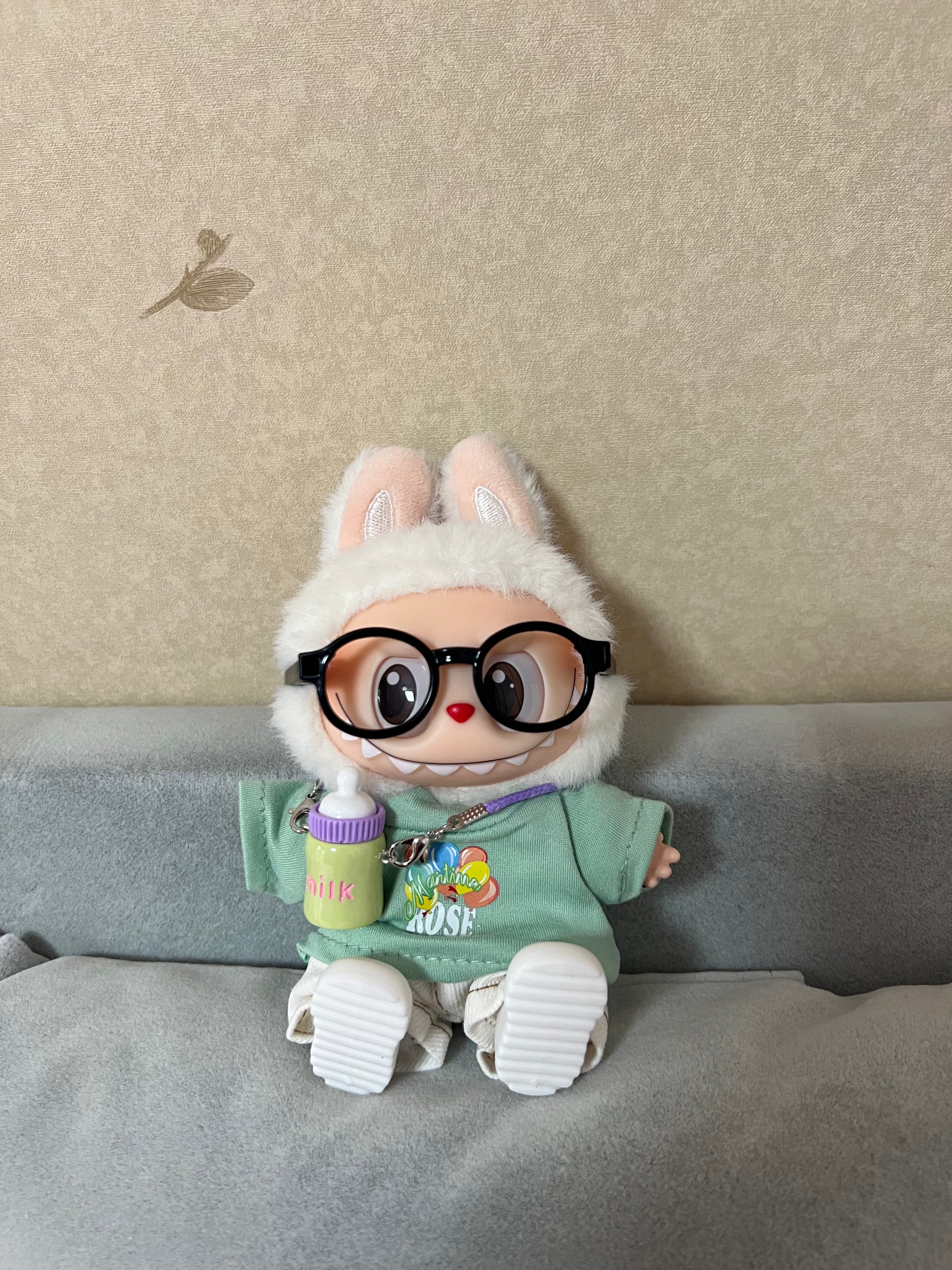 Doll Clothes - Cute Daily Outfit Set with Milk Bottle Charm Doll Outfit