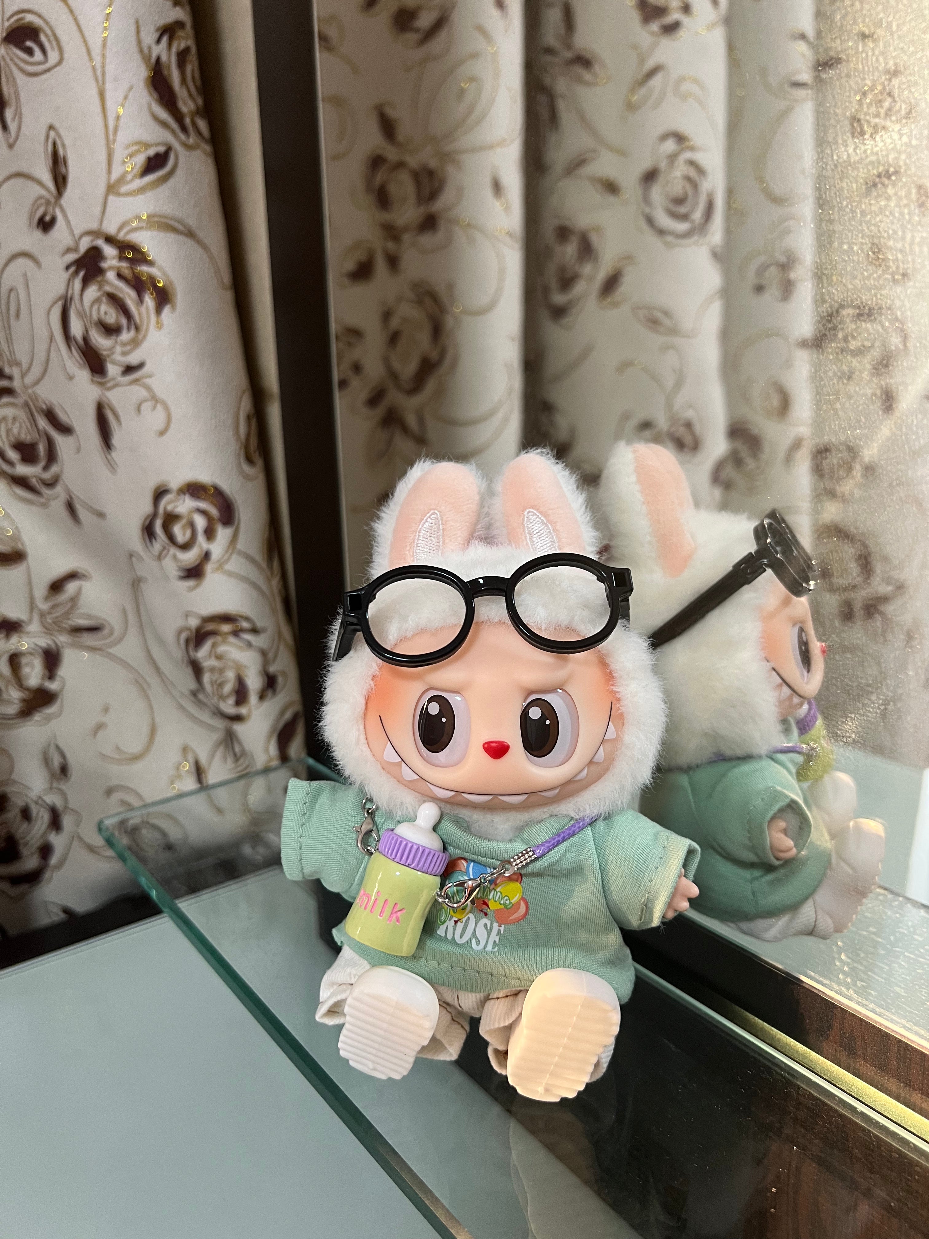 Doll Clothes - Cute Daily Outfit Set with Milk Bottle Charm Doll Outfit