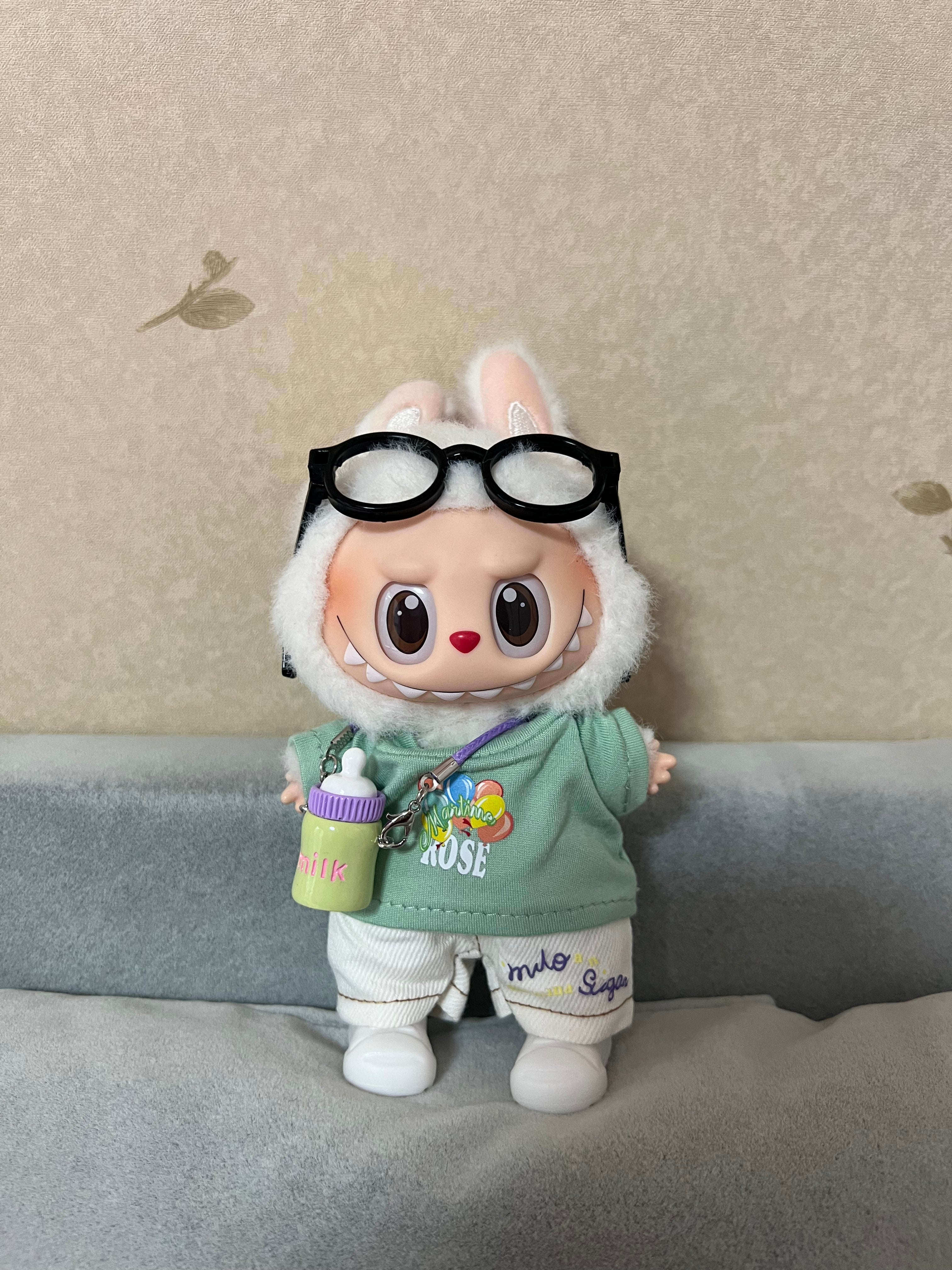 Doll Clothes - Cute Daily Outfit Set with Milk Bottle Charm Doll Outfit