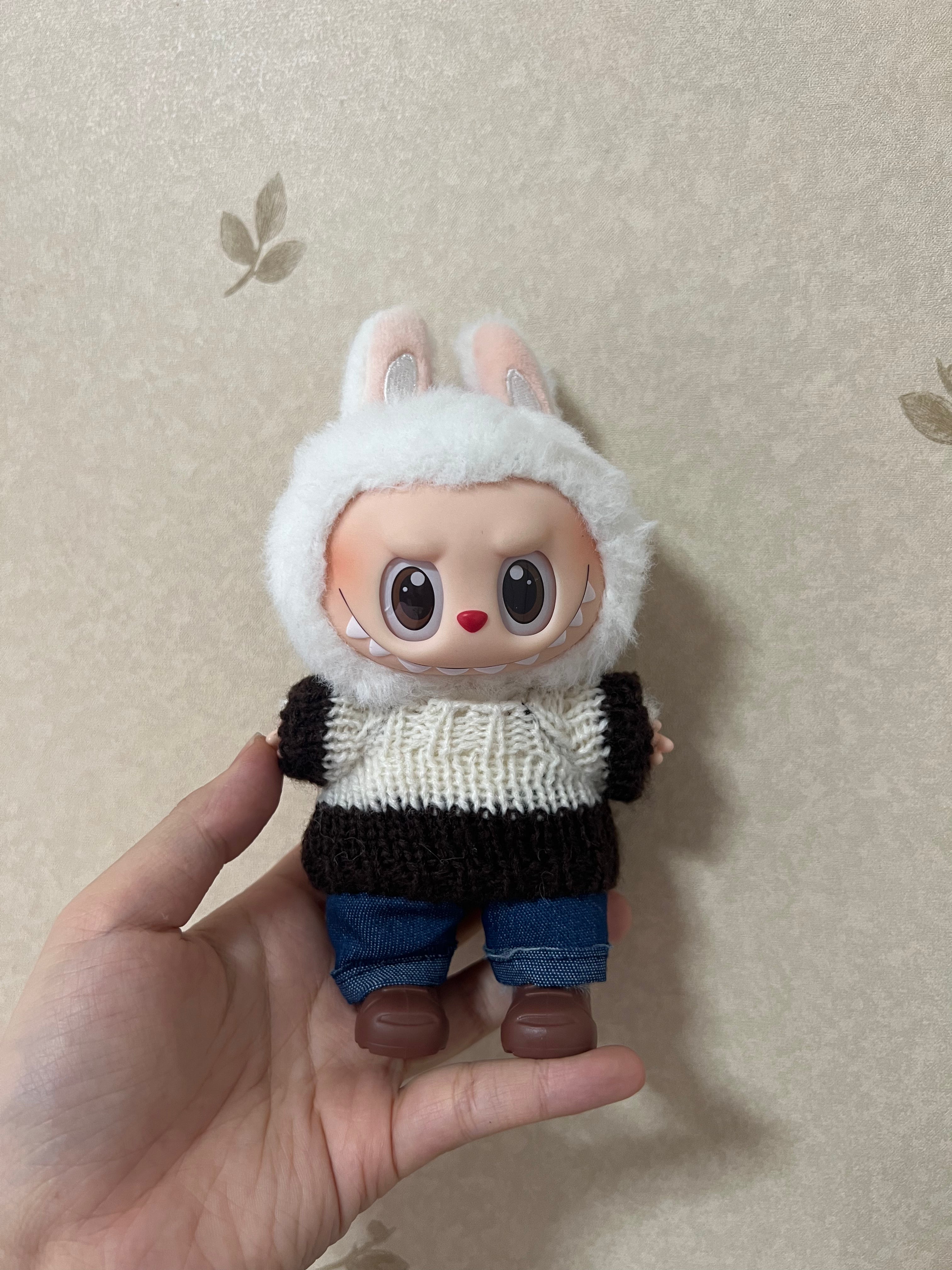 Doll Clothes - Casual Knitwear Set in Brown Shoes Doll Outfit