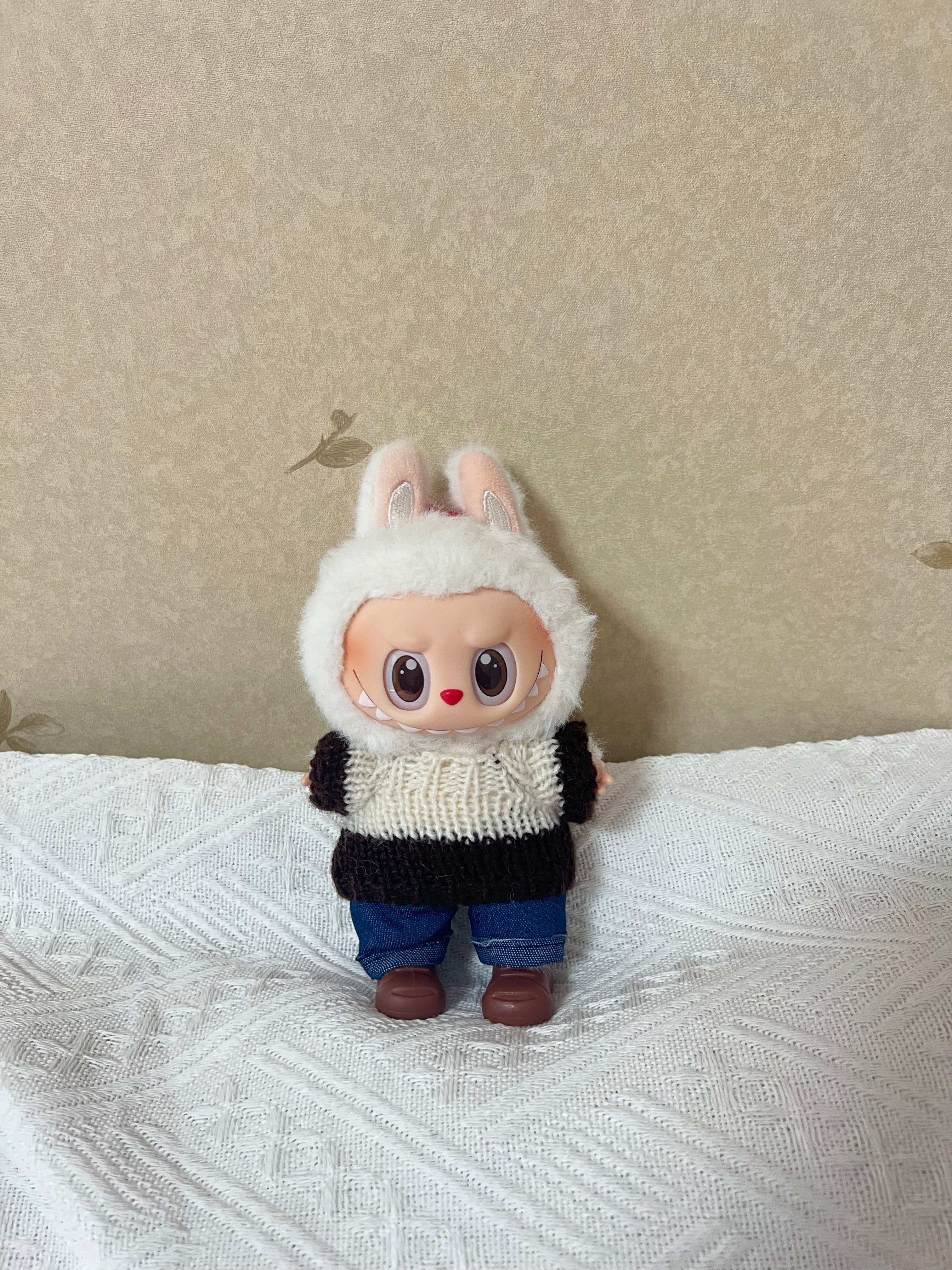 Doll Clothes - Casual Knitwear Set in Brown Shoes Doll Outfit