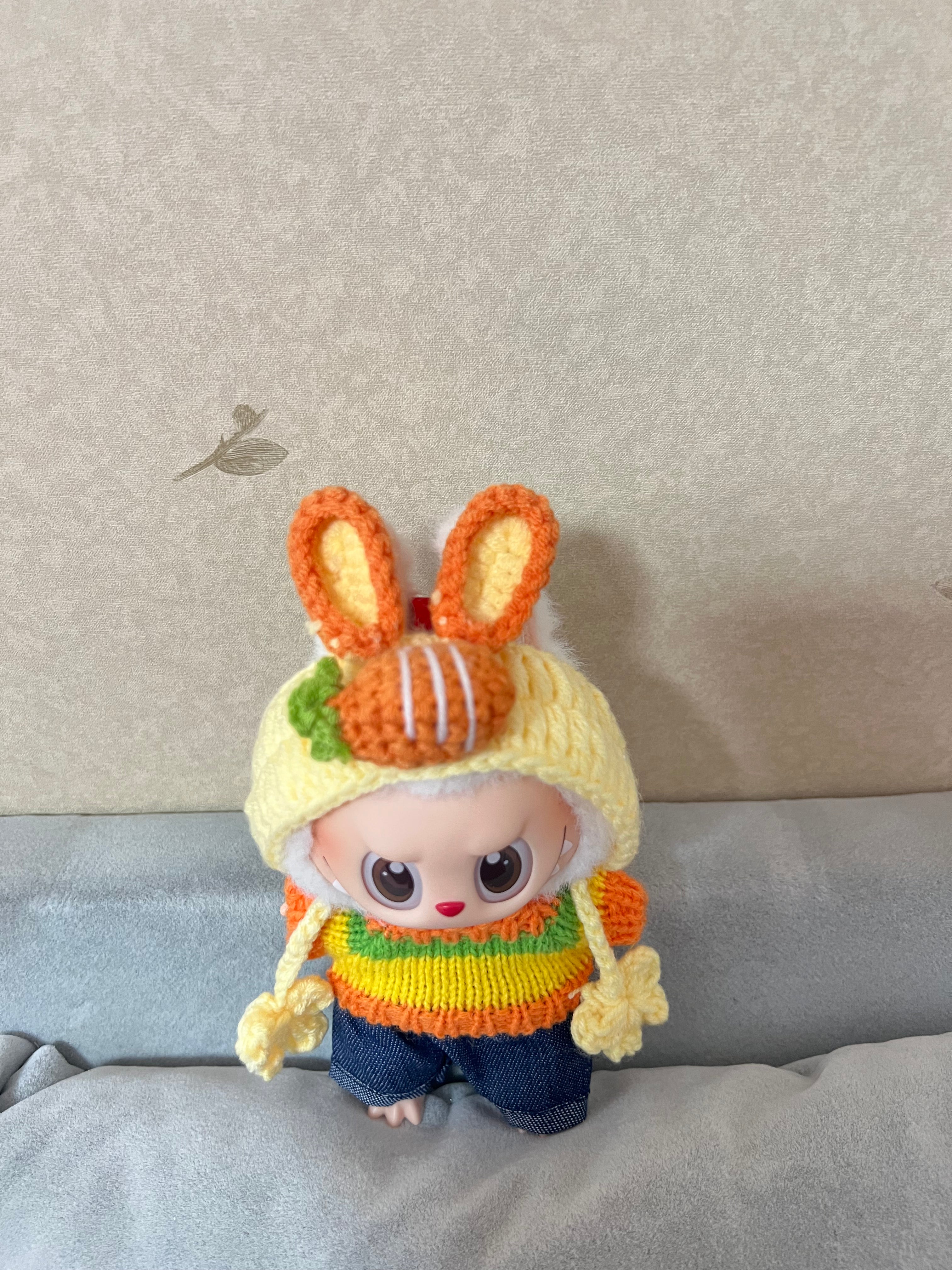 Doll Clothes - Carrot Bunny Set Doll Outfit