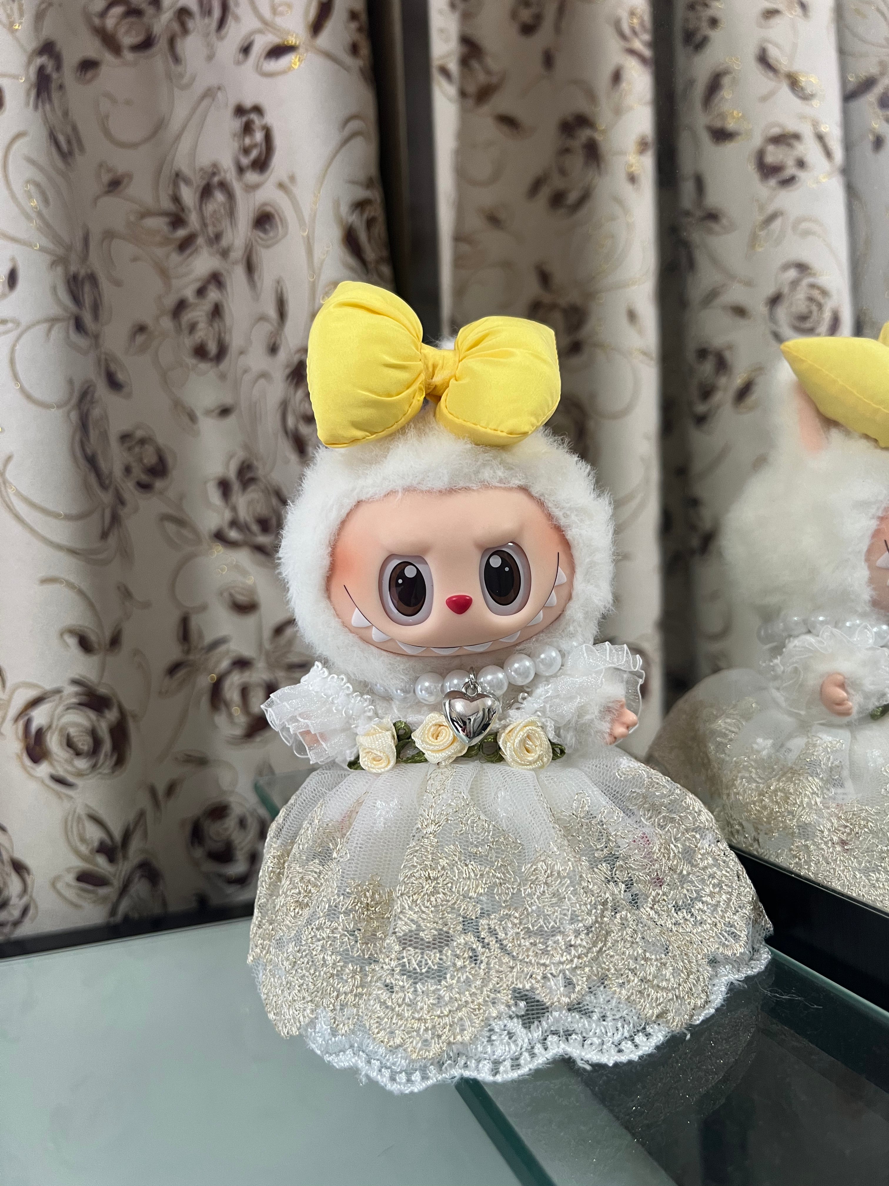 Doll Clothes - Elegant Princess Set in Lace Trimmed Dress Doll Outfit