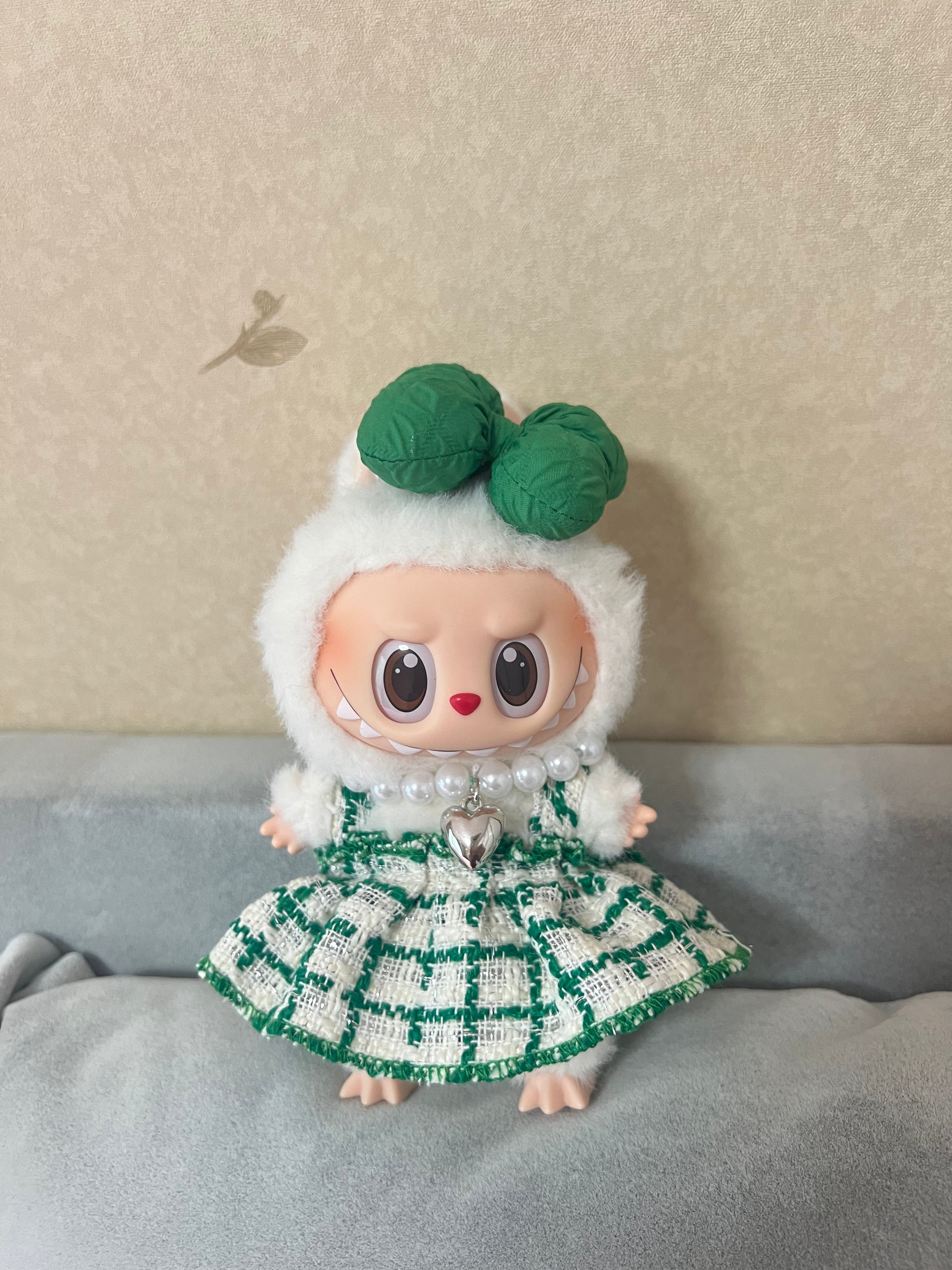 Doll Clothes - Green Bow Princess Dress Set Doll Outfit