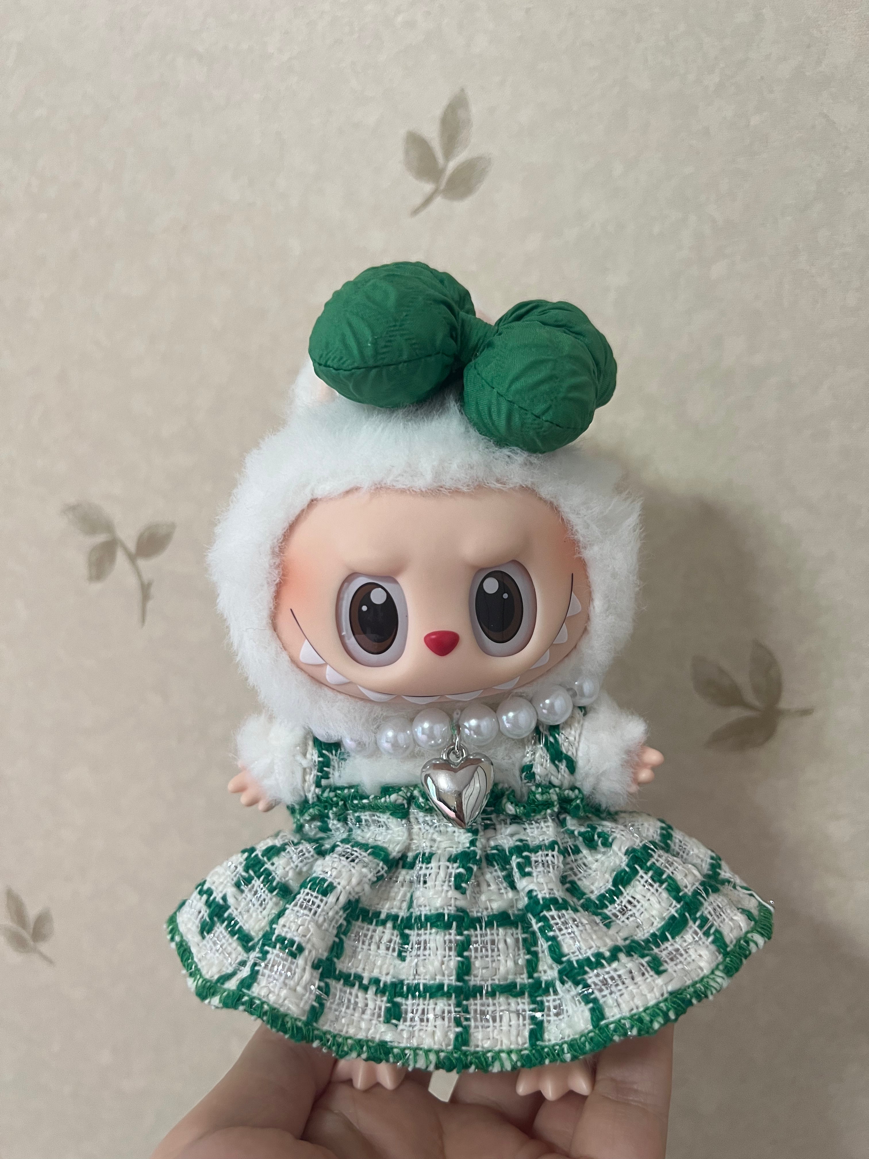 Doll Clothes - Green Bow Princess Dress Set Doll Outfit