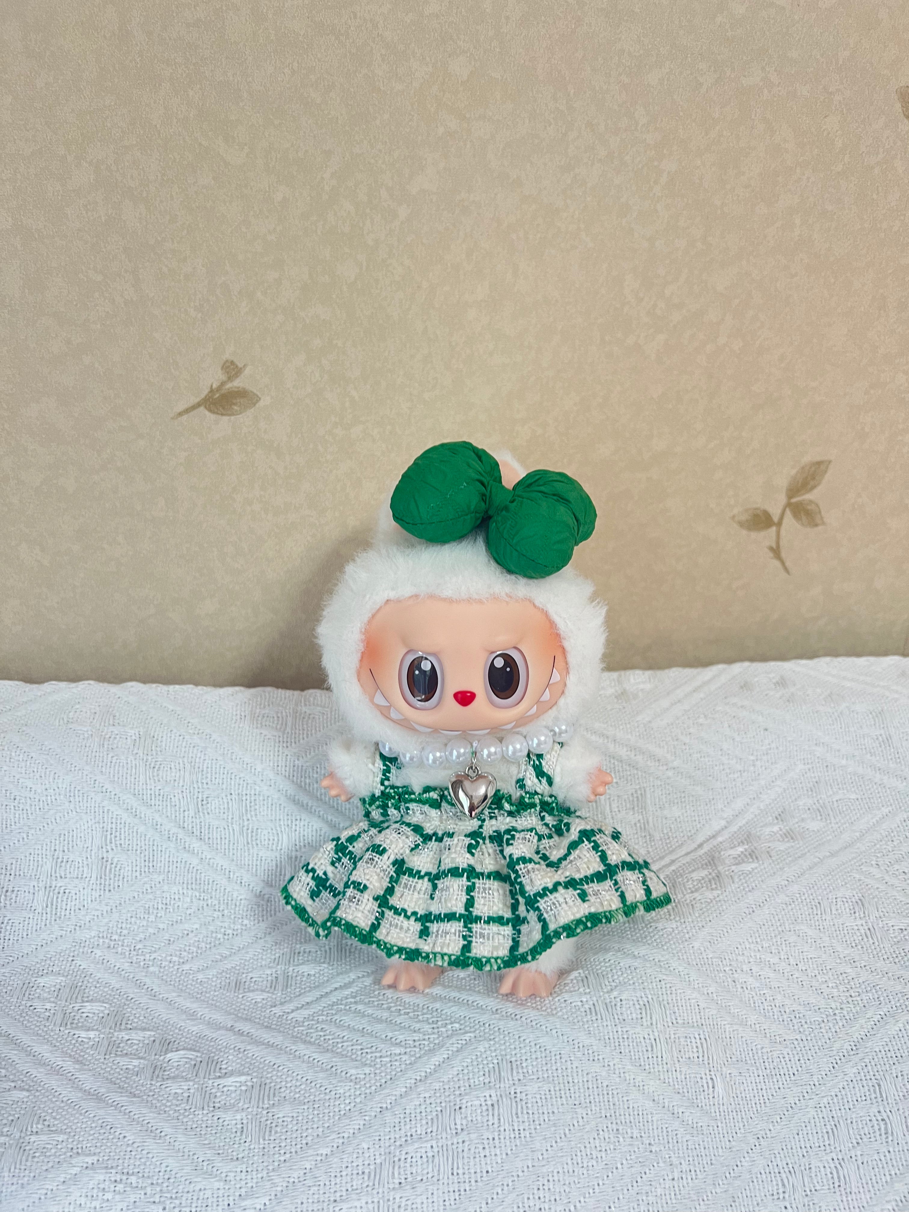 Doll Clothes - Green Bow Princess Dress Set Doll Outfit