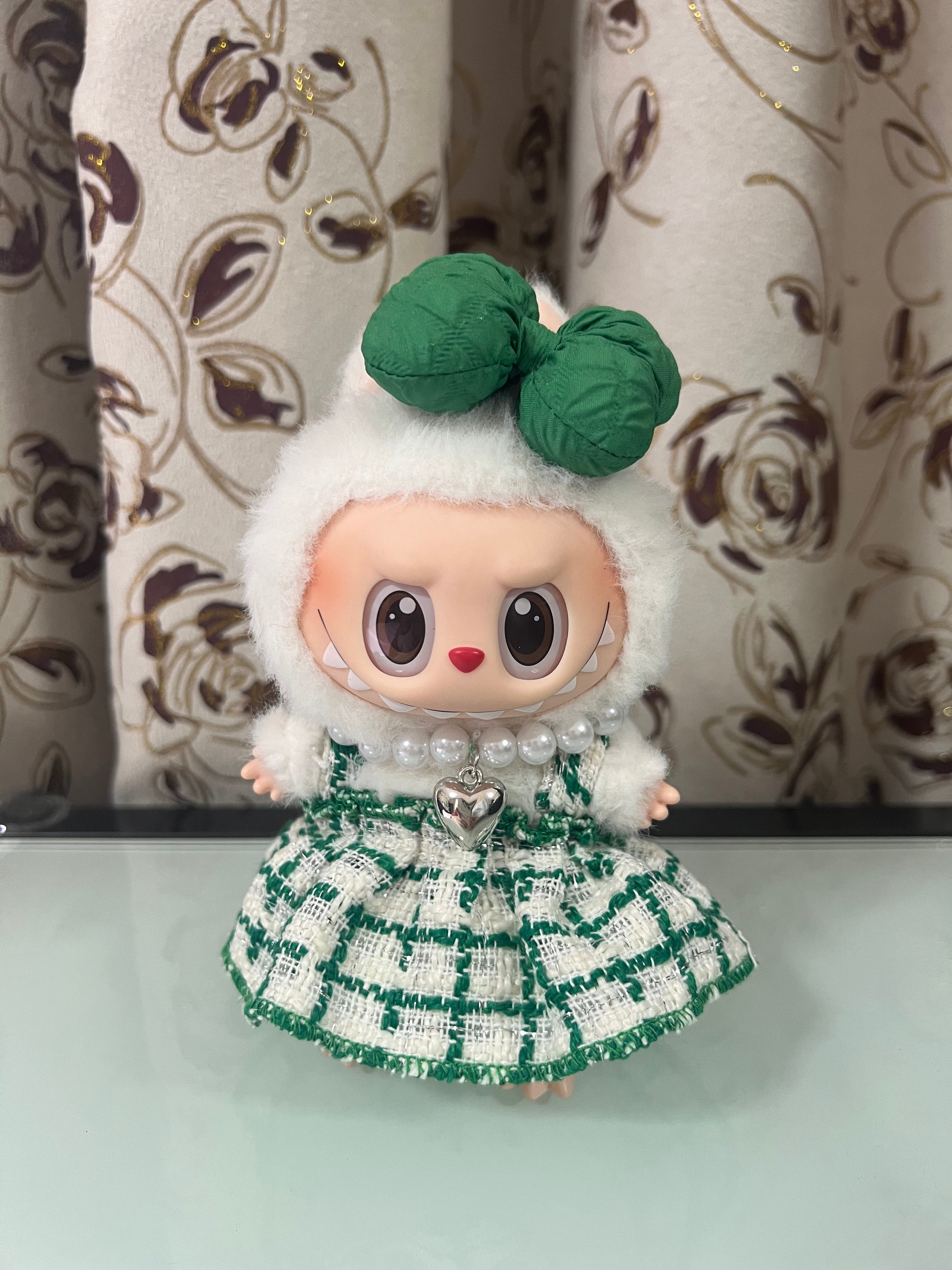 Doll Clothes - Green Bow Princess Dress Set Doll Outfit