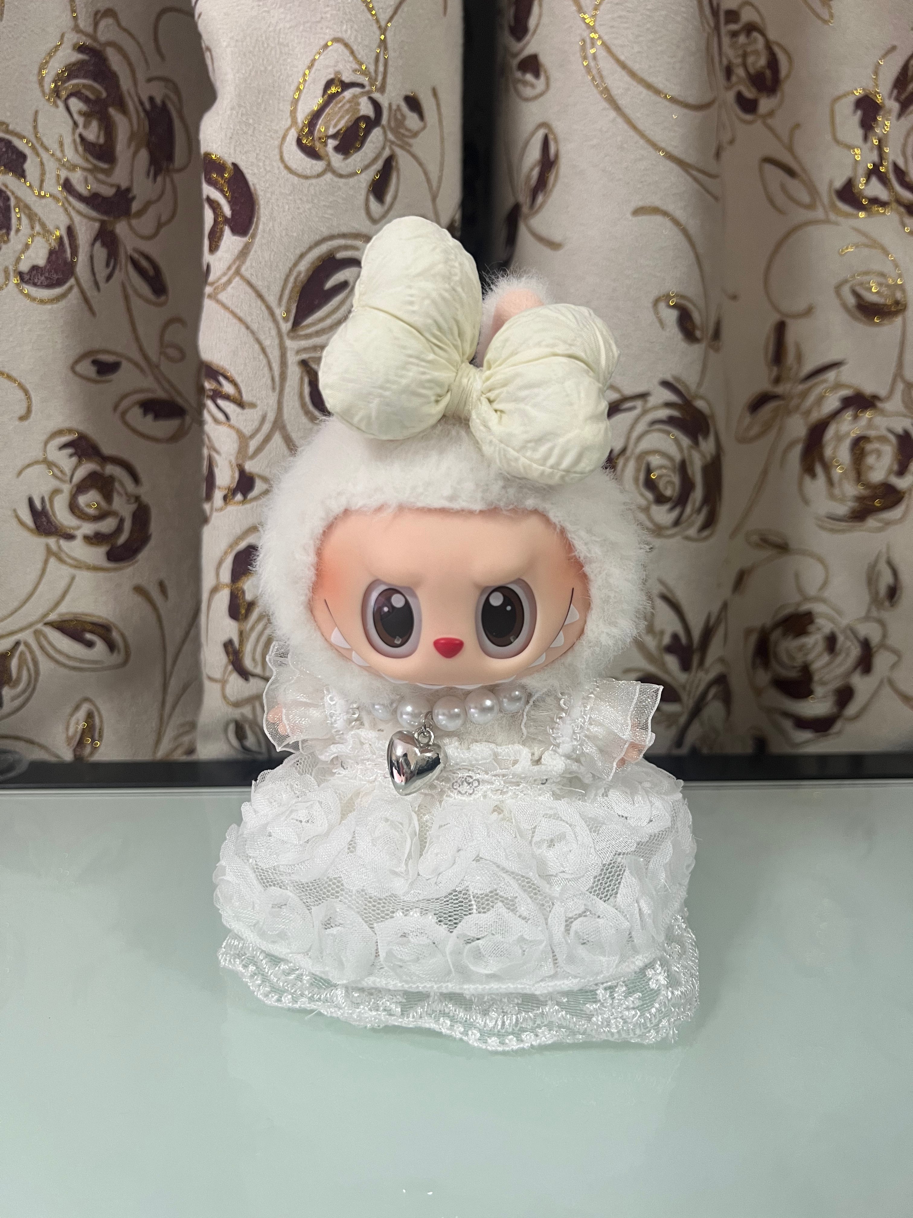 Doll Clothes - White Rose Princess Dress Set Doll Outfit