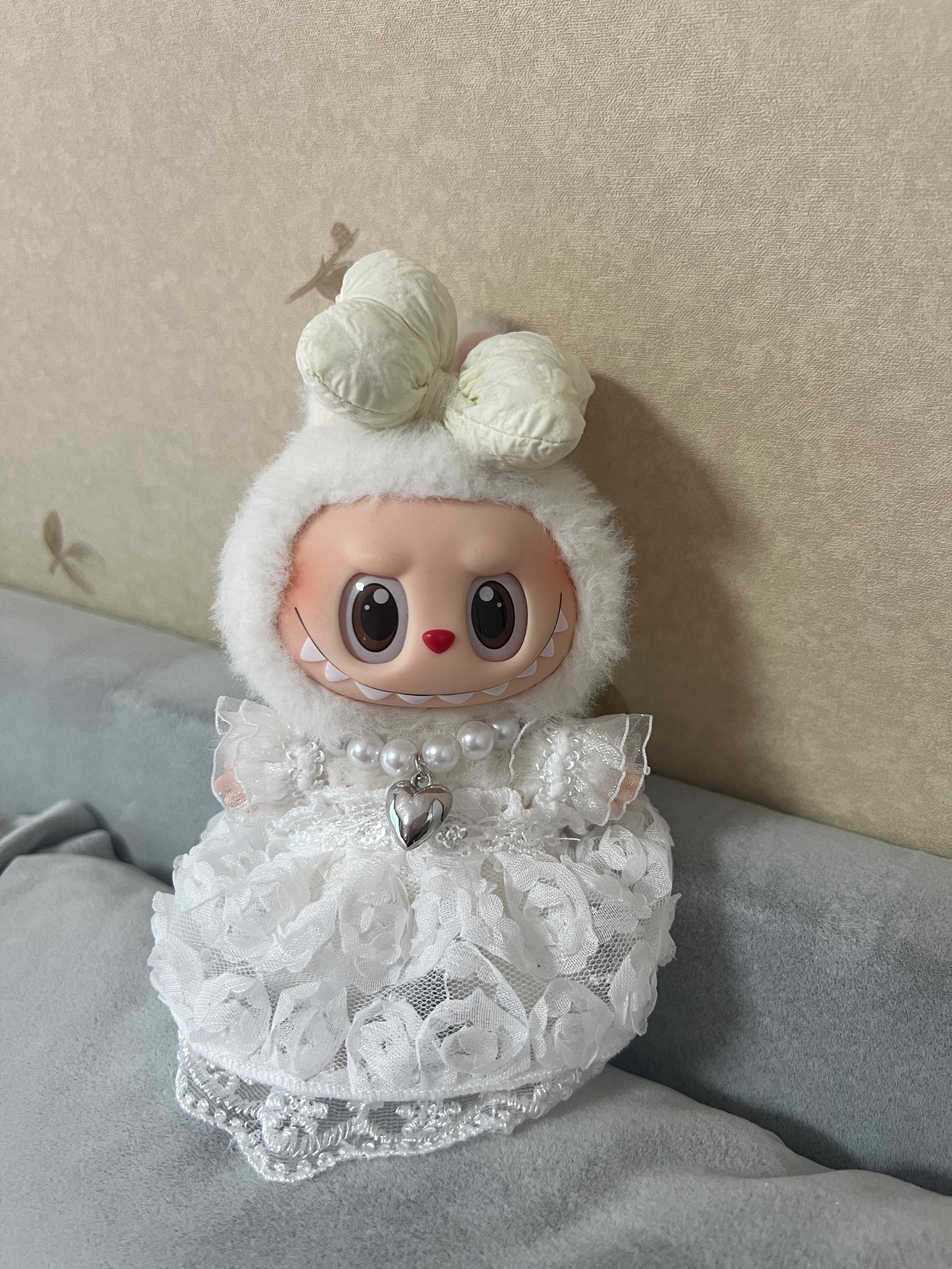 Doll Clothes - White Rose Princess Dress Set Doll Outfit