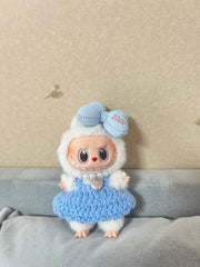Doll Clothes - Soft Blue Cozy Knit Princess Set Doll Outfit