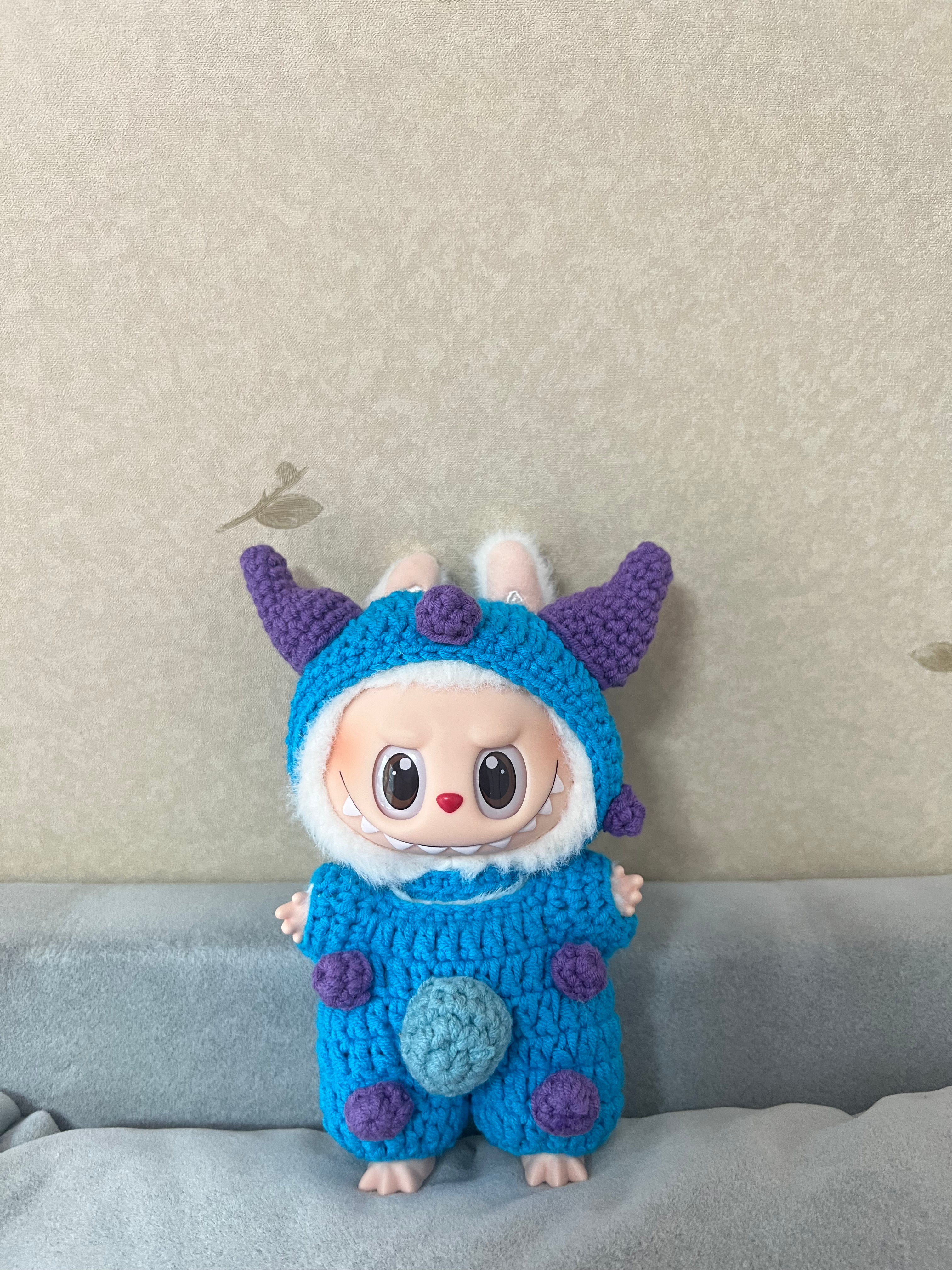 Doll Clothes - Handmade Cute Blue Starfish Outfit - Cozy Crochet Costume for Dolls