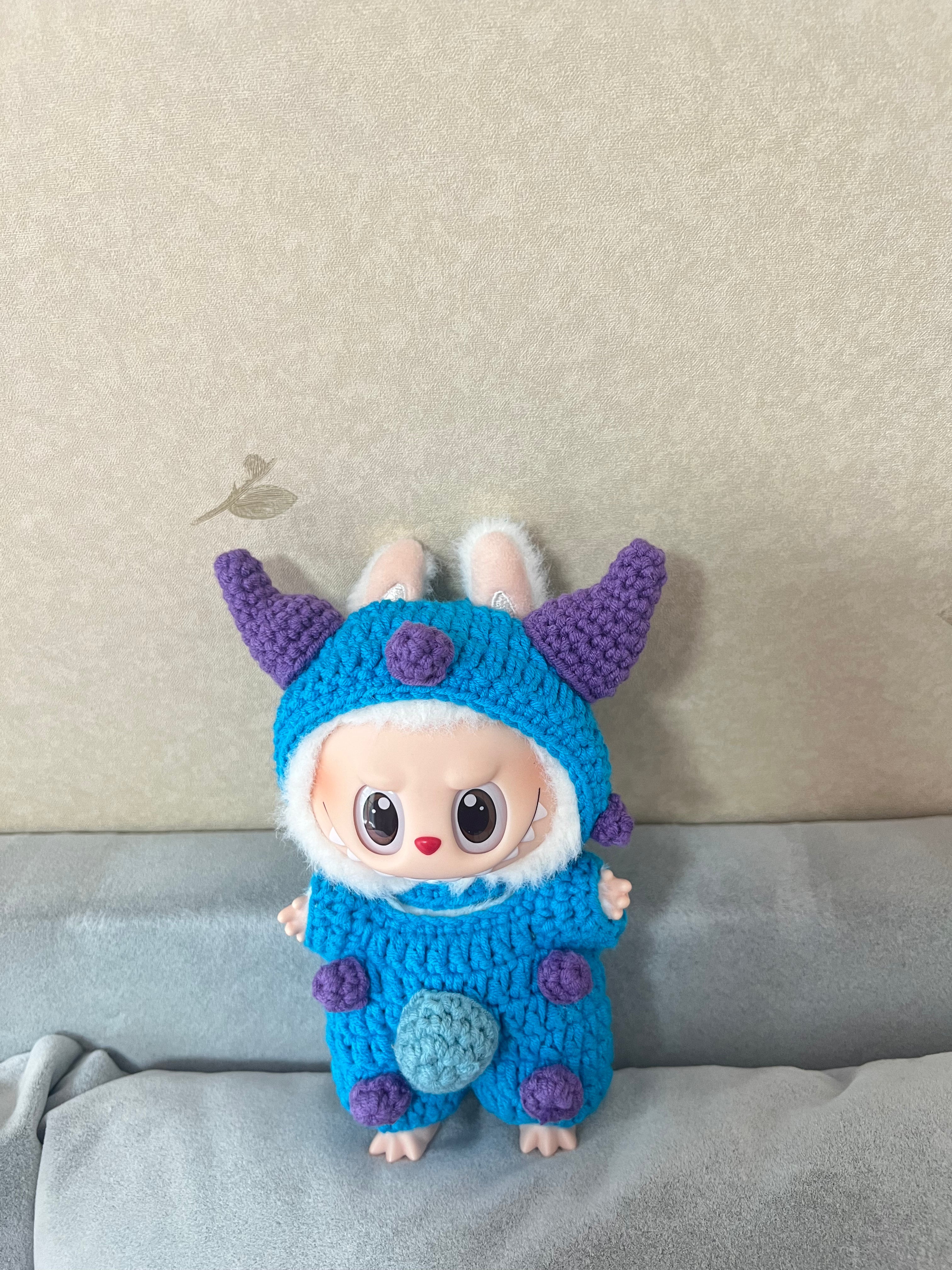 Doll Clothes - Handmade Cute Blue Starfish Outfit - Cozy Crochet Costume for Dolls